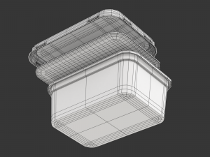 Full Margarine Box 3D Model