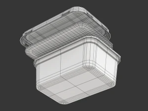Full Margarine Box 3D Model