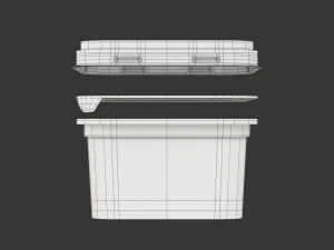 Full Margarine Box 3D Model