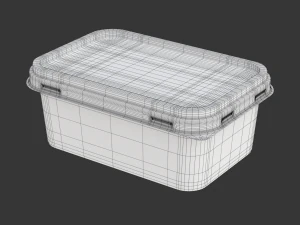 Full Margarine Box 3D Model