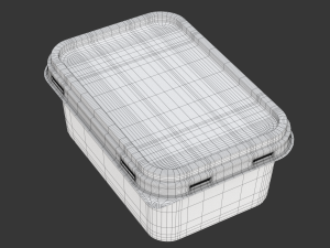 Full Margarine Box 3D Model