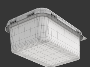 Full Margarine Box 3D Model