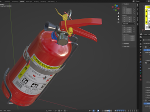 Car Fire Extinguisher 3D Model