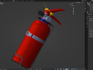 Car Fire Extinguisher 3D Model