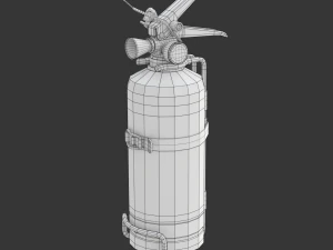 Car Fire Extinguisher 3D Model