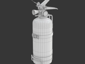 Car Fire Extinguisher 3D Model