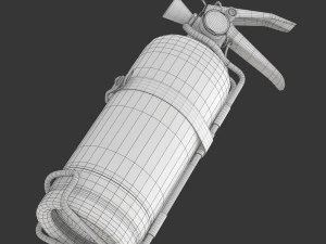 Car Fire Extinguisher 3D Model