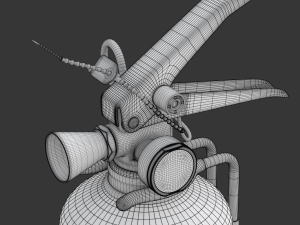 Car Fire Extinguisher 3D Model