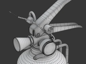 Car Fire Extinguisher 3D Model