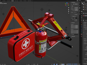 Safety Car Set 3D 모델