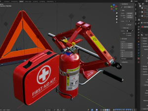 安全车组 3D 模型