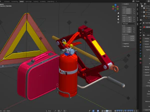 安全车组 3D 模型