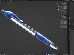 Ball Pen With Blister Pack 3D Model