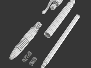 Ball Pen With Blister Pack 3D Model