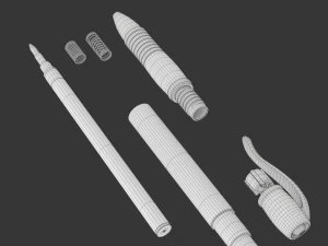 Ball Pen With Blister Pack 3D Model