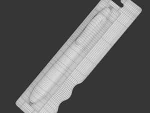 Ball Pen With Blister Pack 3D Model