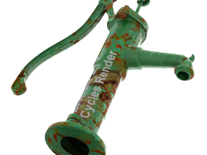 Vintage Water Hand Pump With Bucket 3Dモデル