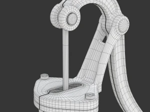 Vintage Water Hand Pump With Bucket 3D Model