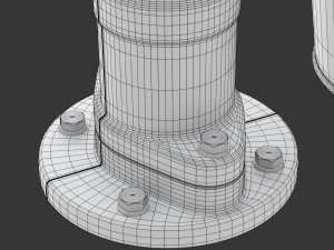 Vintage Water Hand Pump With Bucket 3D Model
