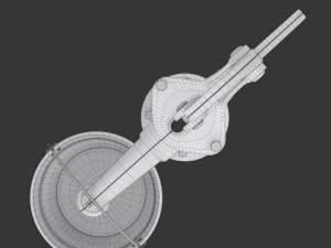 Vintage Water Hand Pump With Bucket 3D Model