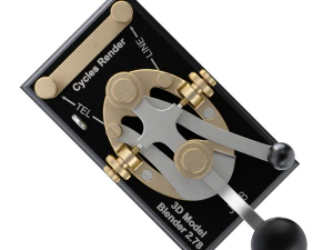 Morse Code Telegraphy Device 3D Model