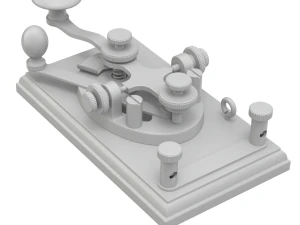 Morse Code Telegraphy Device 3D Model