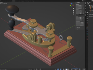 Morse Code Telegraphy Device 3D मॉडल