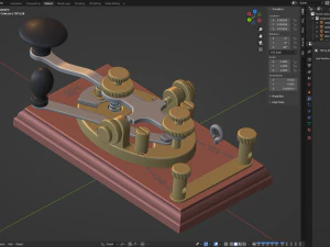 Morse Code Telegraphy Device 3D Model