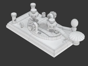 Morse Code Telegraphy Device 3D Model