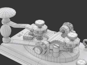 Morse Code Telegraphy Device 3D Model