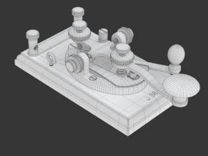 Morse Code Telegraphy Device 3D Model