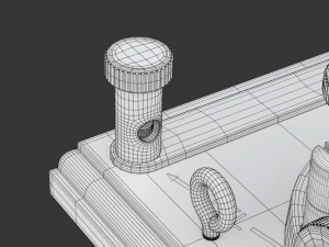 Morse Code Telegraphy Device 3D Model