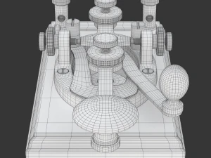 Morse Code Telegraphy Device 3D Model