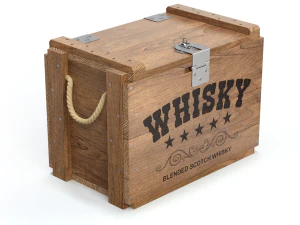 Cassa di legno di whisky Modello 3D