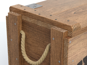 Whisky Wooden Crate 3D मॉडल