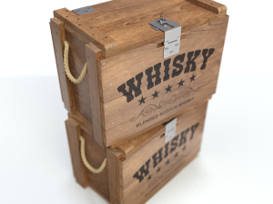 Whisky Wooden Crate 3D मॉडल