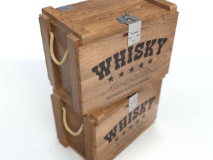 Whisky Wooden Crate 3D Model