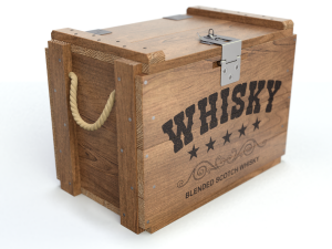 Whisky Wooden Crate 3D मॉडल