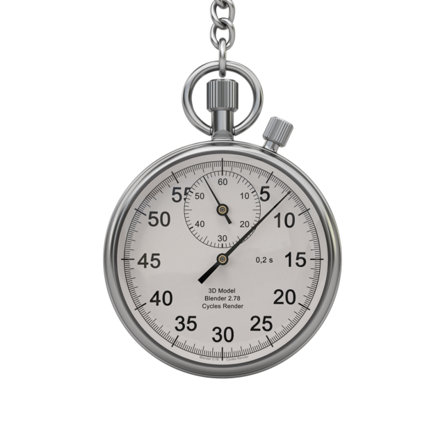 Stop Watch 3D Model .c4d .max .obj .3ds .fbx .stl .blend 
