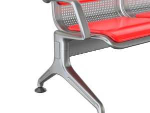 Assento de aeroporto com quadro de informa&ccedil;&otilde;es de voo Modelo 3D