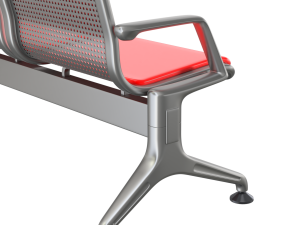 Airport Seat with Flight Information Board Modelo 3D
