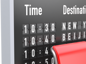 Airport Seat with Flight Information Board Modelo 3D
