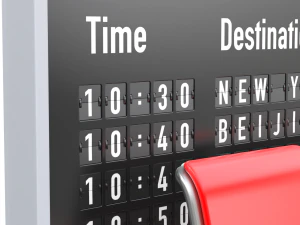 Assento de aeroporto com quadro de informa&ccedil;&otilde;es de voo Modelo 3D