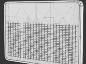Assento de aeroporto com quadro de informa&ccedil;&otilde;es de voo Modelo 3D