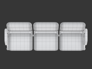 Airport Seat with Flight Information Board Modelo 3D