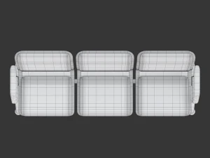 Assento de aeroporto com quadro de informa&ccedil;&otilde;es de voo Modelo 3D