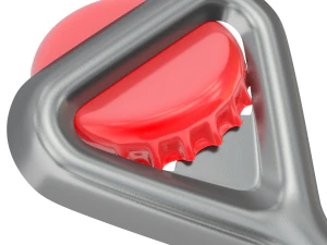 Bottle Opener with Cap 3D Model