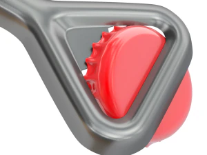 Bottle Opener with Cap 3D Model