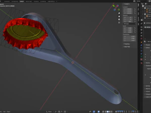 Bottle Opener with Cap 3D Model