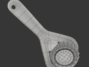 Bottle Opener with Cap 3D Model